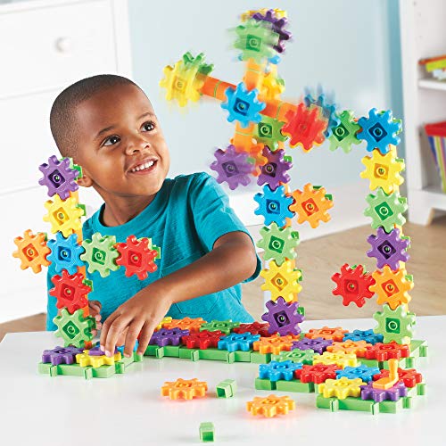 Learning Resources Gears! Gears! Gears! Super Building Set - STEM Construction Toy for Kids, Toddler Engineers Kit, Fine Motor Skills & Science Play