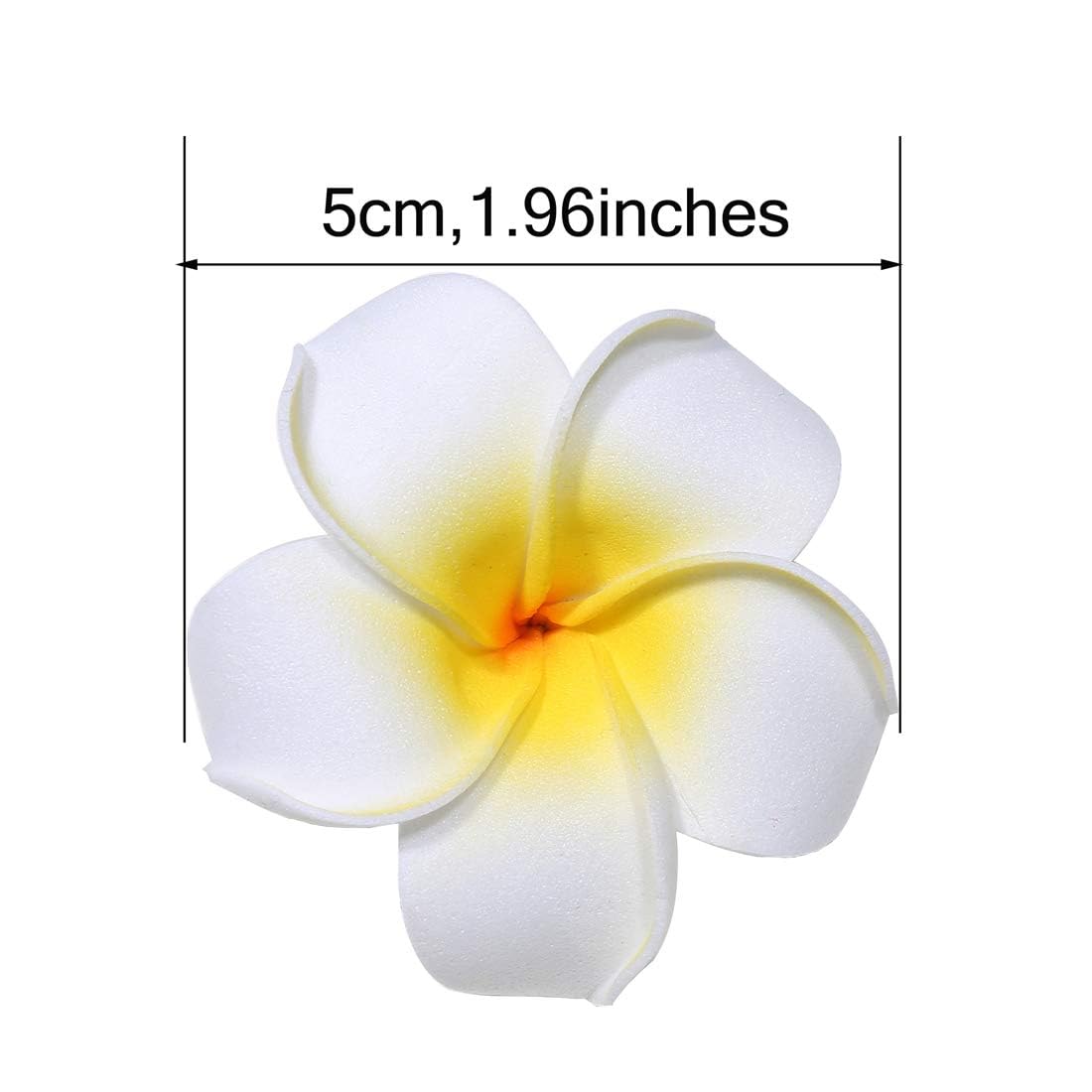 Calcifer® 30pcs 1.97''Hawaii Hawaiian Plumeria Flower Clips Bridal Wedding Party Beach Hair Clips(5CM,1.97inches)