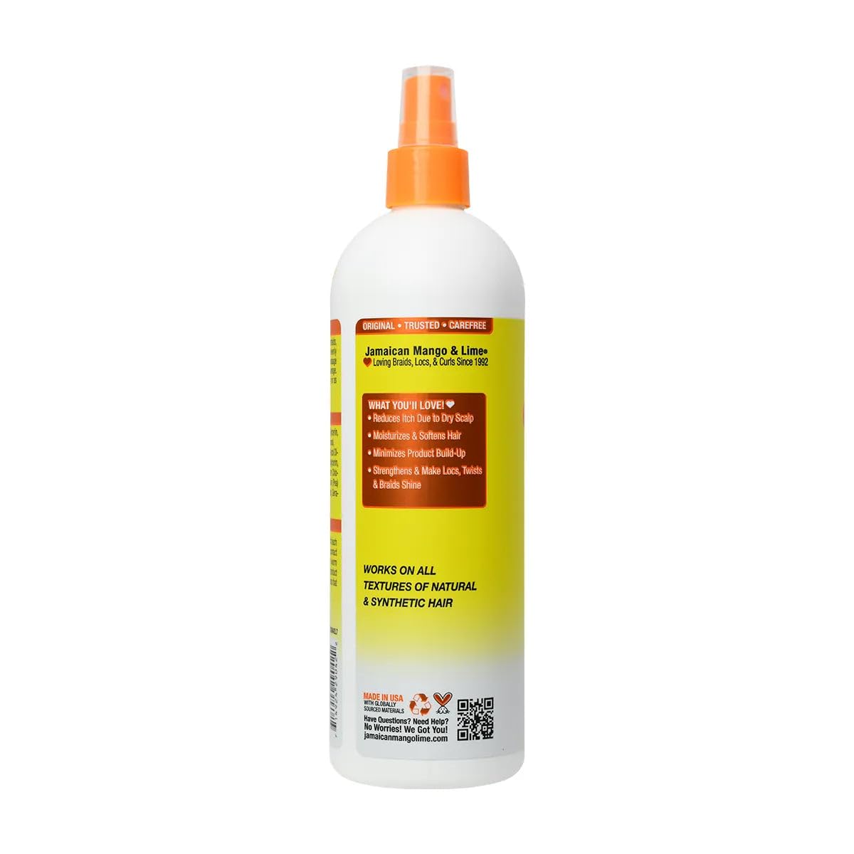 Jamaican Mango & Lime No More Itch Spray - Soothing Scalp Regular Relief for Locs, Braids, Twists & Protective Styles - 16 oz (Pack of 1)