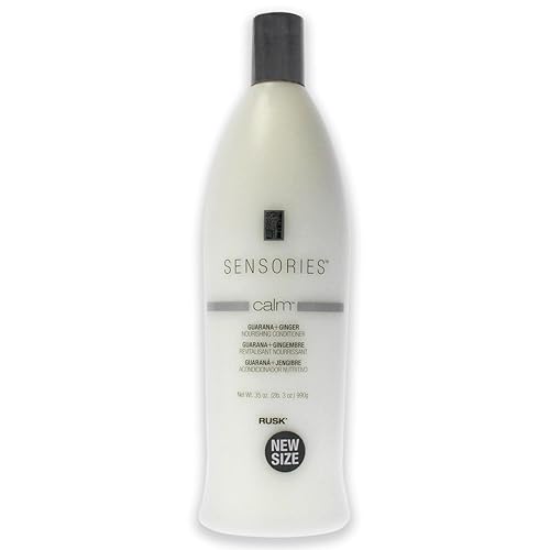 RUSK Sensories Calm Guarana and Ginger Nourishing Conditioner, Nourishes and Detangles all Hair Types, 33.8 fl. oz