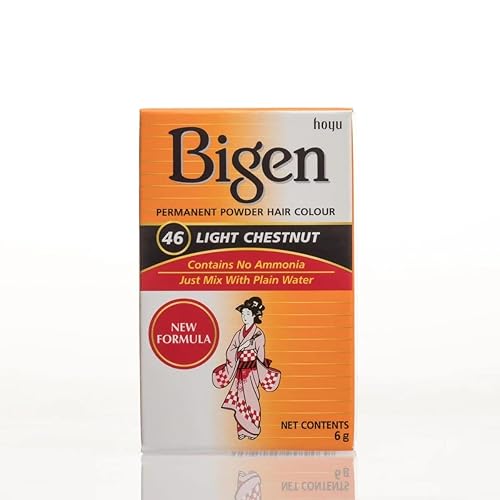 Bigen Powder Hair Color #46 Light Chestnut 0.21oz (2 Pack)