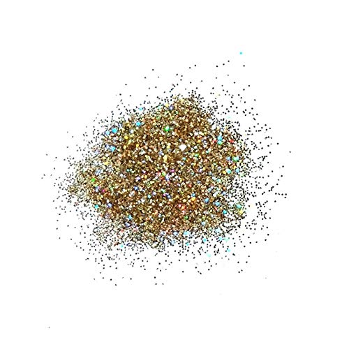 Mode Angel Dust Roll On Glitter THE HIGH Life Holographic Gold Sparkling High Performance 3D Loose Glitters for Face and Body, Spill Proof Bottle