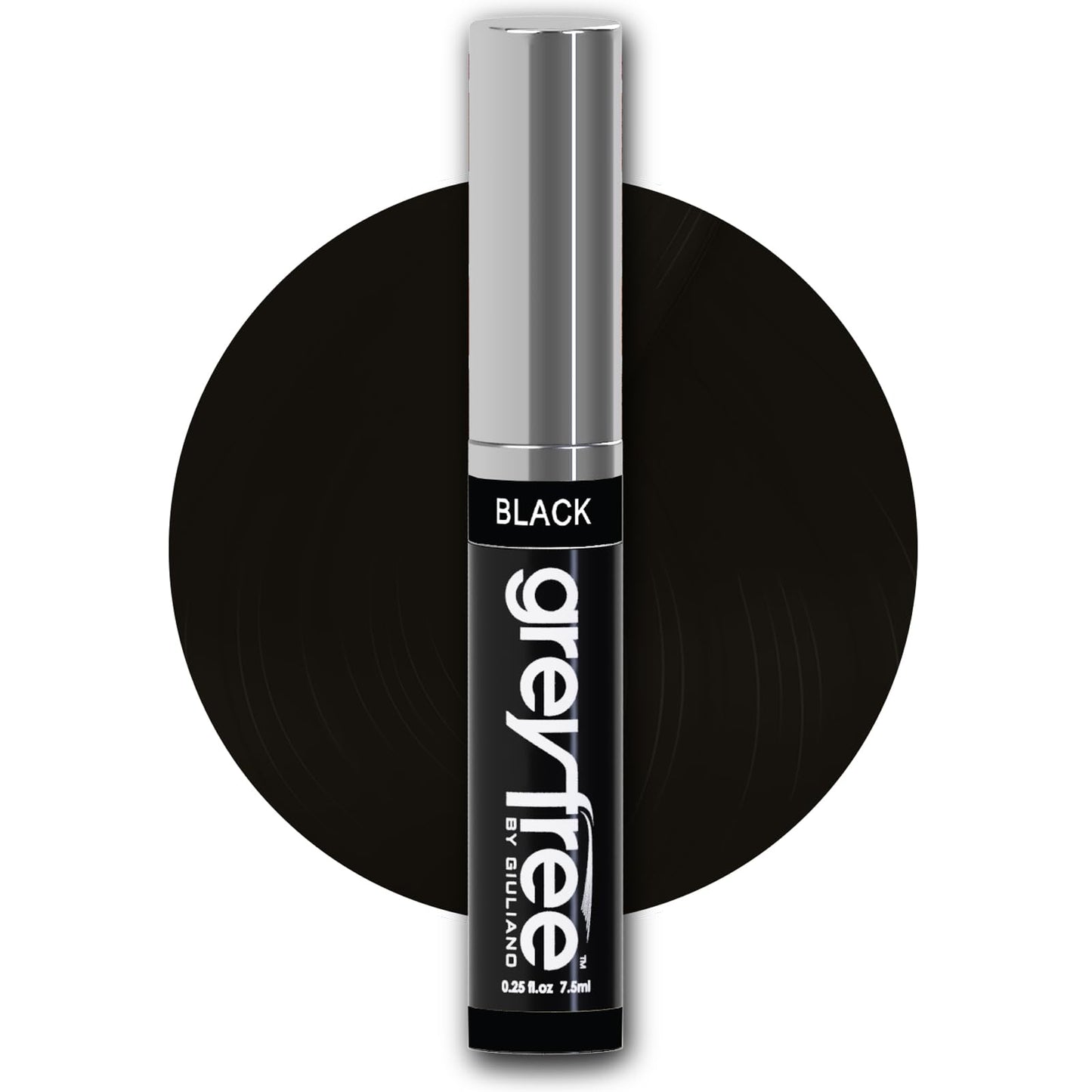 Greyfree Hair Mascara Root Touch-Up for Gray Hair | Precision Hairline Concealer for Brows & Beard (BLACK)