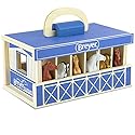 Breyer Horses Farms Wooden Stable Playset with 6 Horses | 6 Piece | 6 Stablemates Horses Included | 6” H x 9” L x 2.5” D | 1:32 Scale | Model #59217…