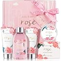 BODY & EARTH Spa Gift Set for Women - Luxurious 5 Pcs Bath and Body Box, Rose Scent, Includes Body Wash, Body Butter, Body Lotion and More, Birthday Beauty & Personal Care BODY & EARTH