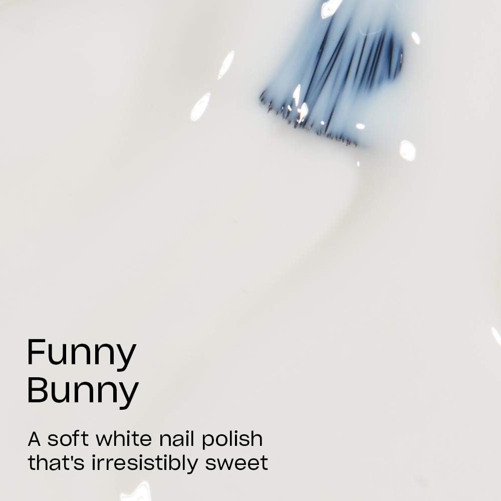 OPI Nail Lacquer Funny Bunny | Sheer Soft White Crème Chip Resistant Nail Polish | Fast Drying, Streak Free