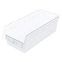 Akro-Mils 30088 Plastic Nesting ShelfMax Storage Bin Box, (18-Inch x 8-Inch x 6-Inch), Clear, (8-Pack)