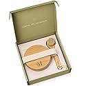 CSM Dry Brushing Body Brush Set - Natural Bristle Dry Brush for Body & Face Exfoliation, Lymphatic Drainage and Circulation Boost