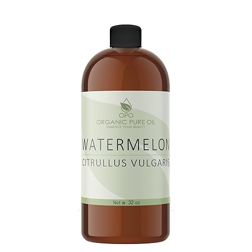 Watermelon Seed Oil - 32 oz - 100% Pure, Unrefined, All Natural, Non GMO, Bulk, Organically Sourced, Vegan, Carrier Oil for Face Scalp Hair Skin Nails