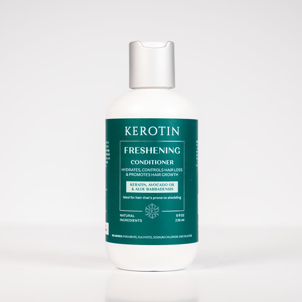Kerotin Hair Growth Shampoo and Conditioner Set, Products for Scalp Care, Hair Loss & Thinning Hair with Rosemary Oil, Biotin & Keratin, Curly Girl