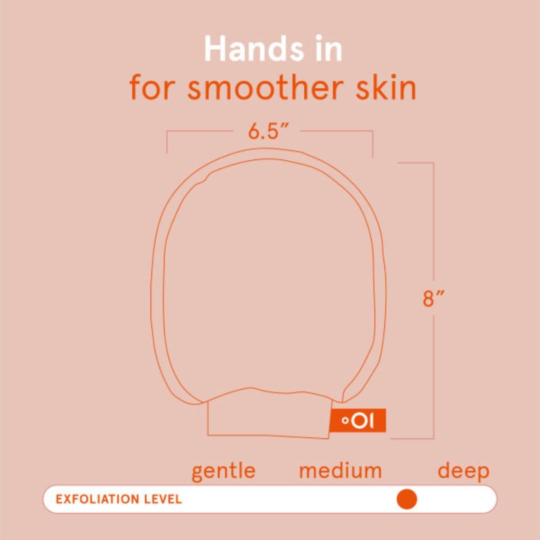 Cleanlogic Bath & Body Exfoliating Face & Body Grooming Mitt, Assorted Colors, 3 Count