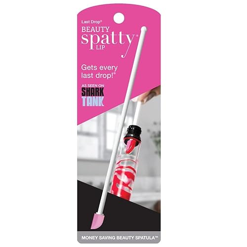Spatty Daddy Lip Gloss Tiny Beauty Spatula (6 Inch Pink) Shark Tank, Lip Gloss Spatula, Mini Makeup Tool, Stocking Stuffers, Gifts for Women Who Have