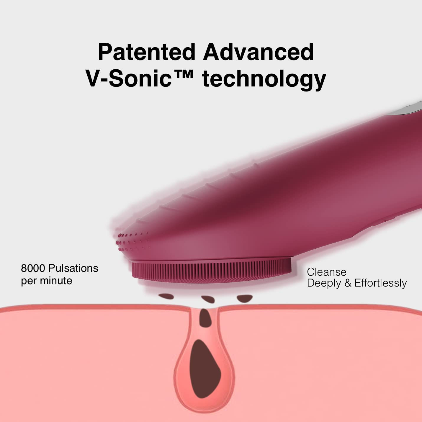 Face Scrubber, NågraCoola CLIE Facial Cleansing Brush, Waterproof and Rechargeable Face Scrub Brush for Men & Women, Cleansing