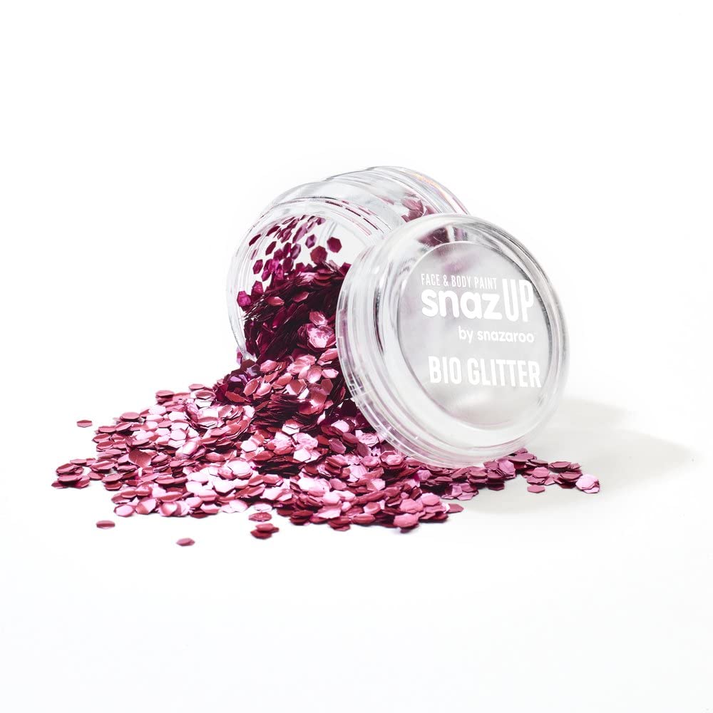 Snazaroo Chunky Bio Glitter, 5g (.17-oz) Tub, Pink