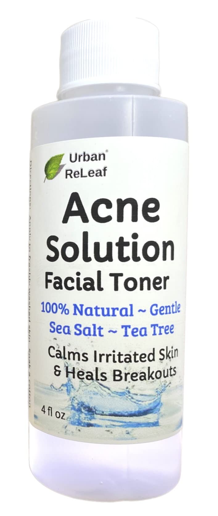 Urban ReLeaf Acne Solution Facial Toner! Sea Salt & Tea Tree. Soothe Skin, Calm breakouts. 4 oz. Gentle Effective. 100% Natural & Soothing. Reduce The