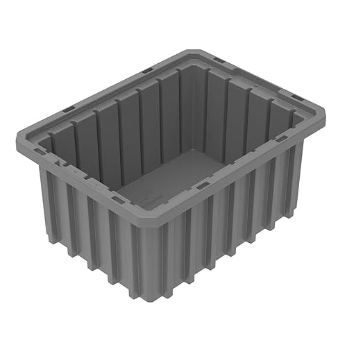 Akro-Mils 33105 Akro-Grid Plastic Slotted Dividable Modu Box Stackable Grid Storage Tote Container, (10-7/8-Inch L x 8-1/4-Inch W x 5-Inch H), (20…