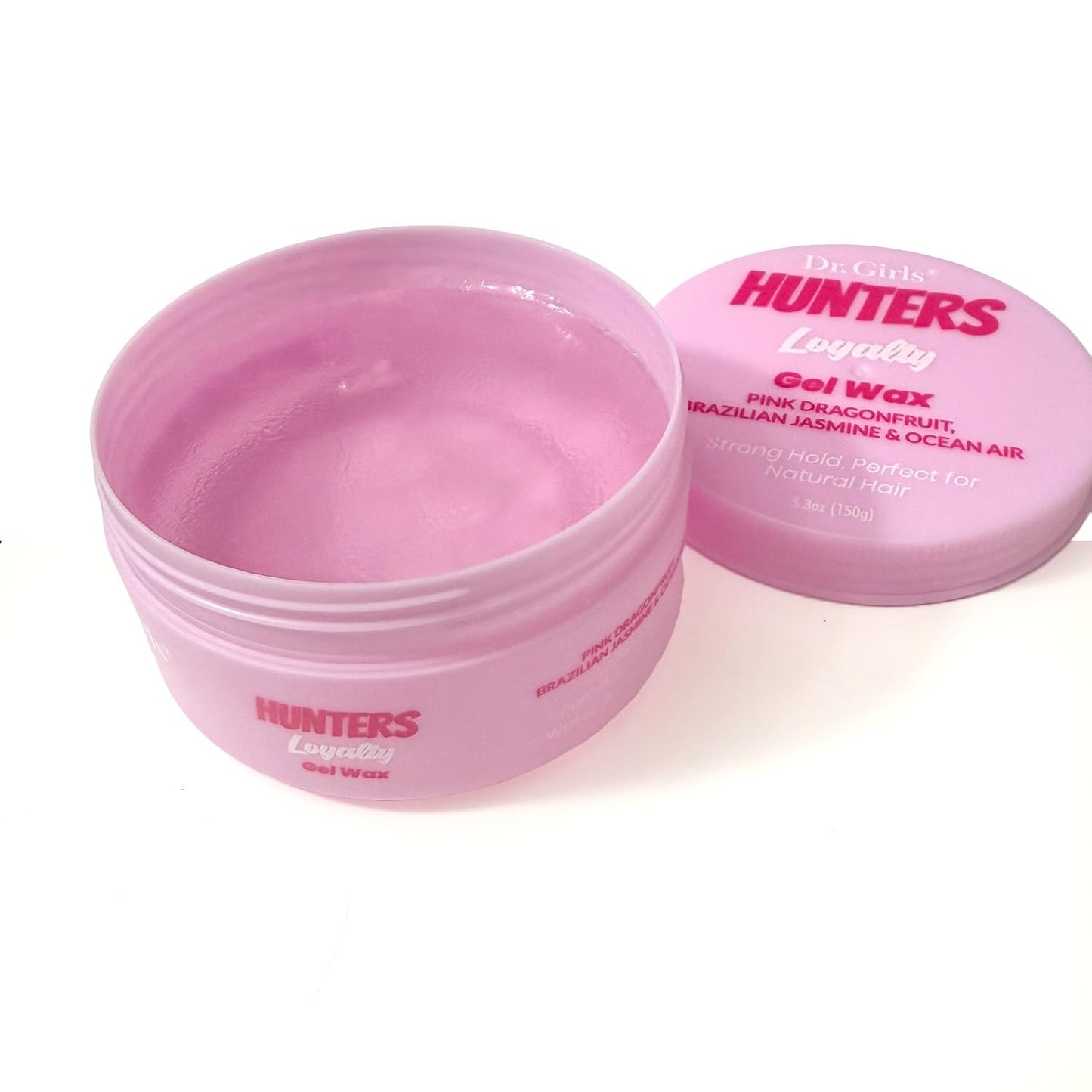 Dr. Girls HUNTERS Edge Control Hair Styling Gel Wax - Strong Hold, Water-Based with Nourishing Biotin & Castor Oil, 5.3 oz (Pink Dragonfruit