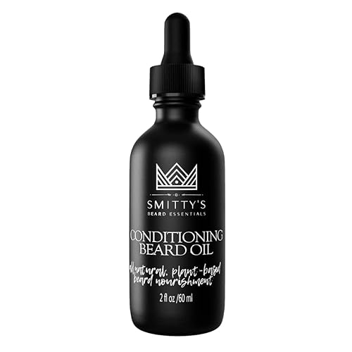 Angie Watts Smitty’s Conditioning Beard Oil, 2oz - All Natural and Organic Ingredients - Softens, Conditions and Promotes Beard Growth - Beard