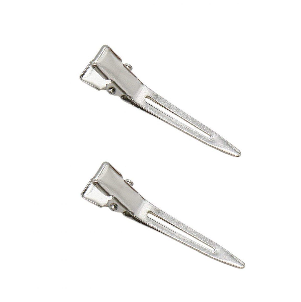 50 PCS Hairdressing Single Prong Pin Curl Clips 1.78 Inch Metal Alligator Hair Clips for Hair Extensions, Hair Salon, Barber, Stylist