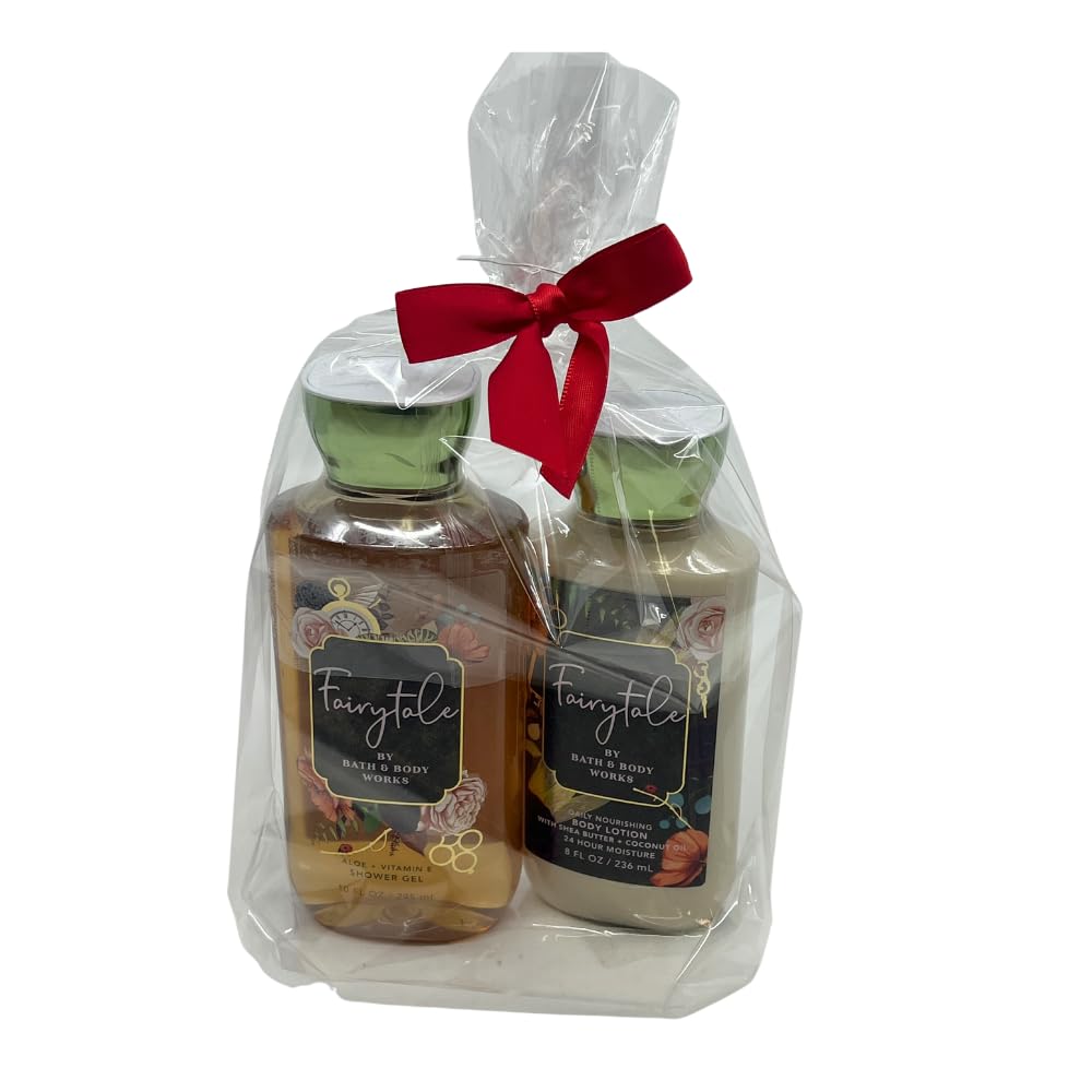 Bath & Body Works FAIRYTALE 2-piece Gift Set with a Red Bow for Holidays & Gifts - Shower Gel 10 fl oz & Body Lotion 8 fl oz