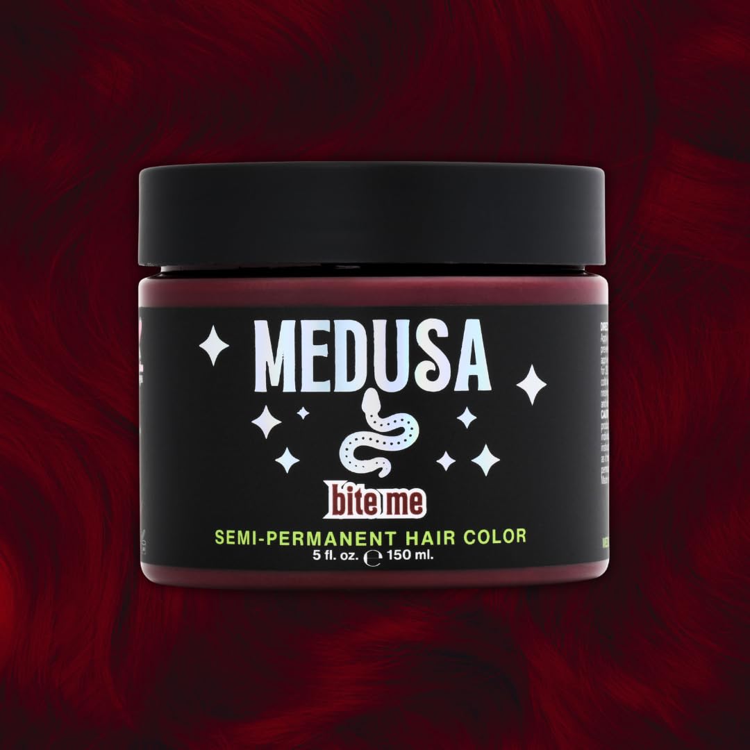 Medusa Semi-Permanent Hair Color, Vegan and Cruelty-Free Hair Dye, Last up to 24 Washes, Non-Damaging Conditioning Hair Color (Bite Me, 5 fl oz)