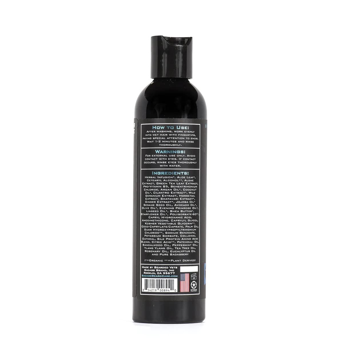 Badass Beard Care Beard Conditioner For Men - THE BIKER, 8oz - Made of Natural Ingredients for A Healthy, Soft, & Itch Free Beard and Mustache