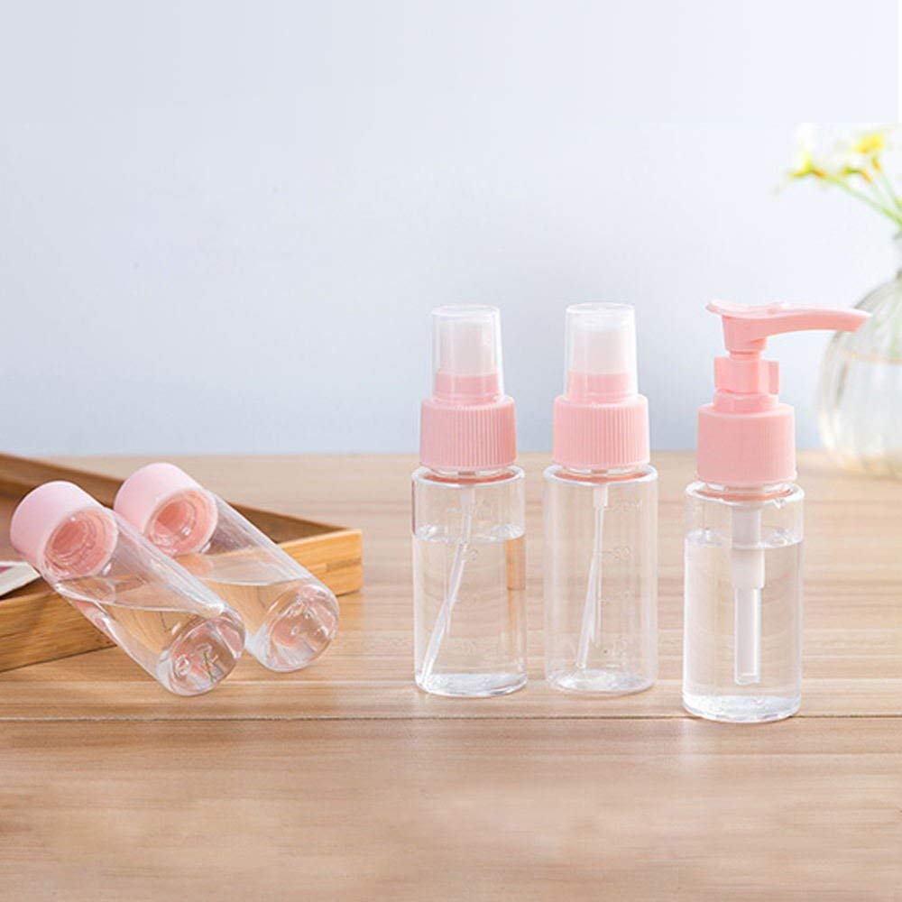 Vitog Travel Bottles Kit, TSA Approved Leak Proof Portable Toiletry Containers Set, Clear PET Flight Size Cosmetic Containers for Lotion, Shampoo