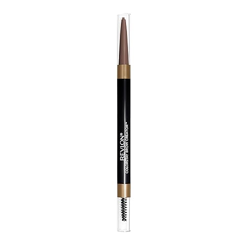 Revlon Eyebrow Pencil & Powder, ColorStay Brow Creator 2-in-1 Eye Makeup with Spoolie, Longwearing with Precision Tip, 635 Medium Brown, 0.23 Oz