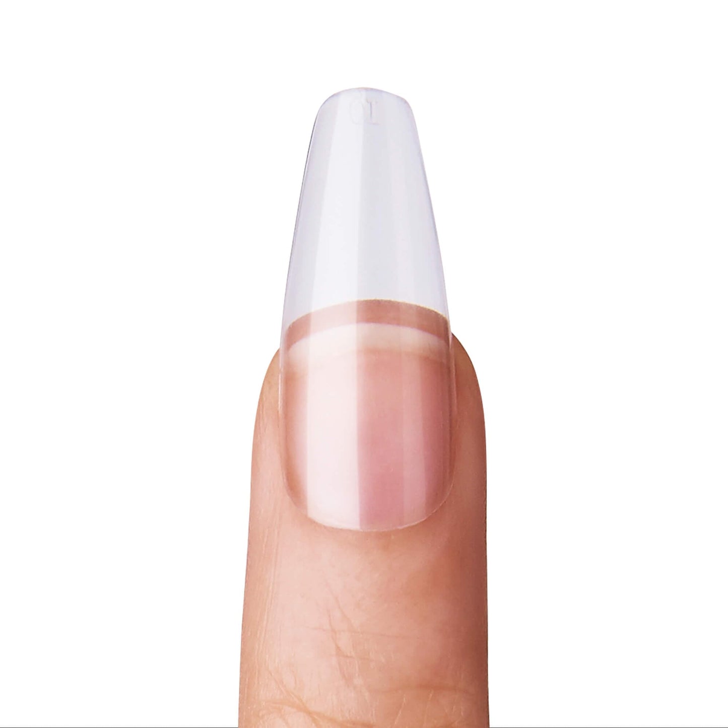 KISS Salon Acrylic Natural Nails, Clear Tip, Long, Ultra-Smooth Finish, DIY At-Home Manicure Kit with Pink Gel Nail Glue, Mini File, Manicure Stick