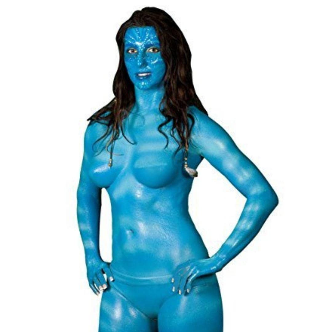 Liquid Latex Fashions- Ammonia Free Natural Face paint for Kids and Adults, Ideal for Artwork, School Plays, Cosplays and Concerts, Fluorescent Blue