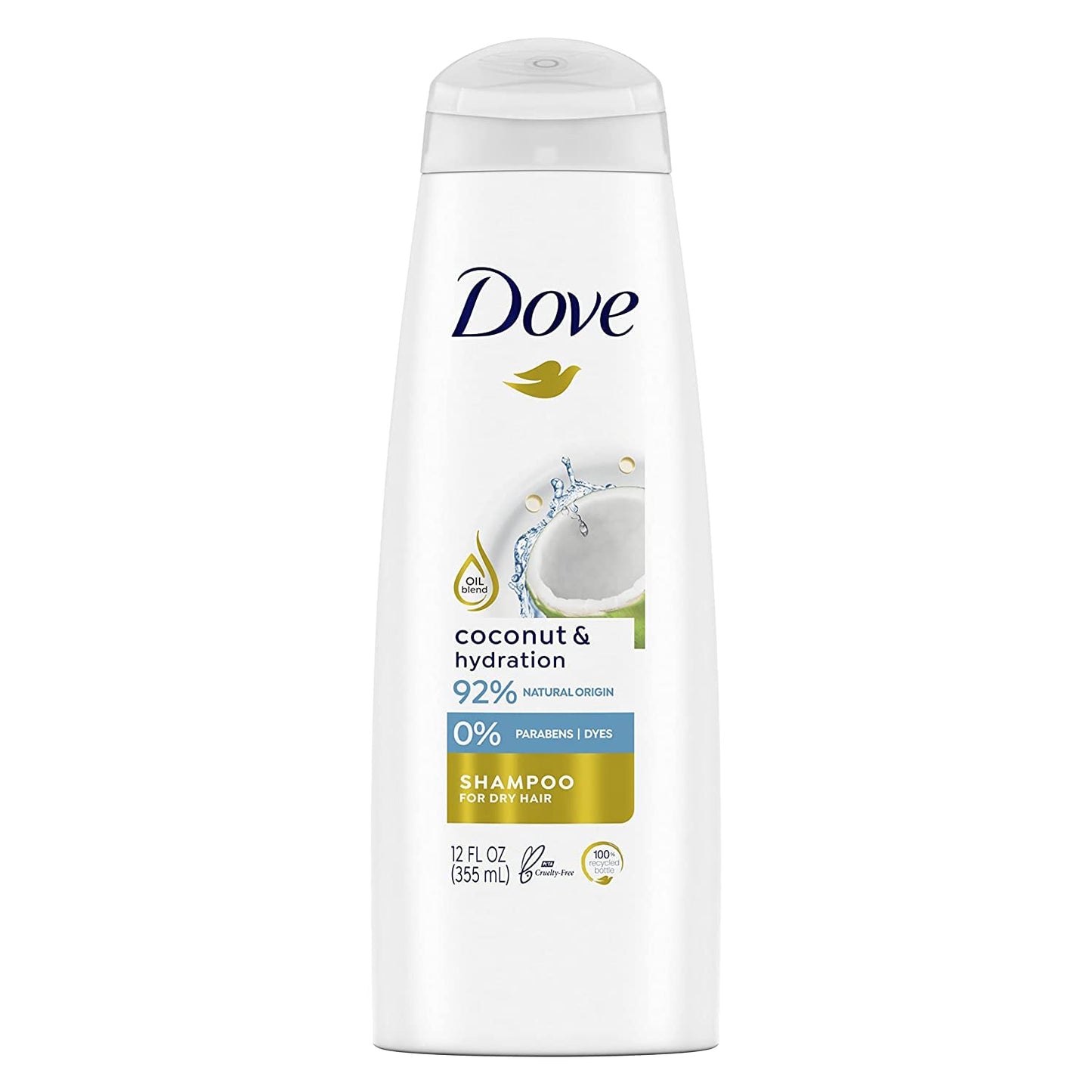 Dove Nutritive Solutions Coconut & Hydration Shampoo, 12 fl oz (Pack of 2)
