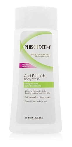 pHisoderm Anti-Blemish Body Wash for Acne, 10 fl oz Bottle