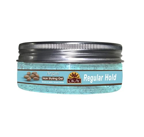 Argan Hair Gel Regular Hold Healthy Conditioning Shine,Leaves Hair Smooth,Conditions Hair No flakes,No stick,No Itch,and Alcohol-Free,For All Hair