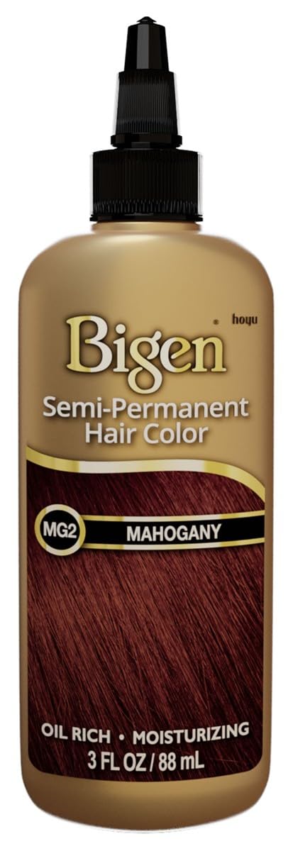 Bigen Semi-Permanent Haircolor #Mg2 Mahogany 3 Ounce (88ml) (3 Pack)