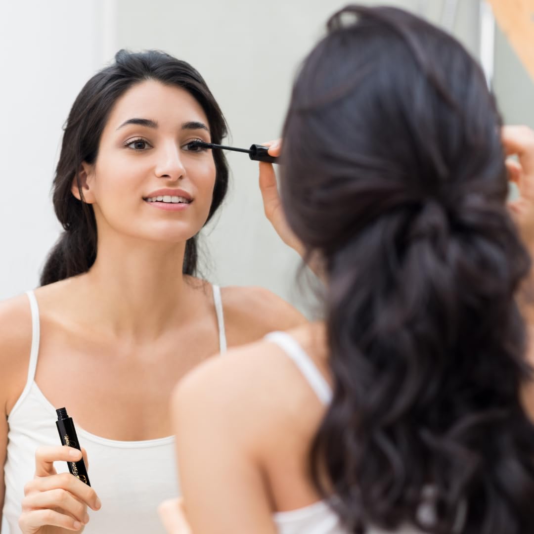 Essence of Argan Lash Conditioner Mascara with 100% Pure Organic ECOCert Argan Oil - Waterproof Black Mascara with Beeswax and Candelilla for More