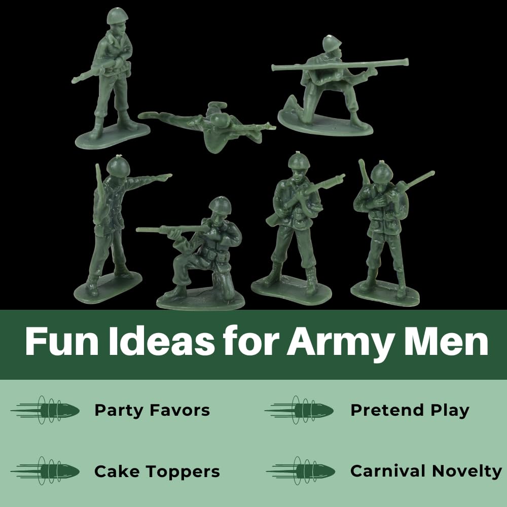U.S. Toy Green Army Men Soldiers Set – 36 Pc Classic Military Action Figures for Kids, Party Favors & Collectibles, Ages 3+