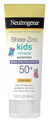 Neutrogena Sheer Zinc Spf#50+ Lotion Kids 3 Ounce (88ml) (Pack of 2)