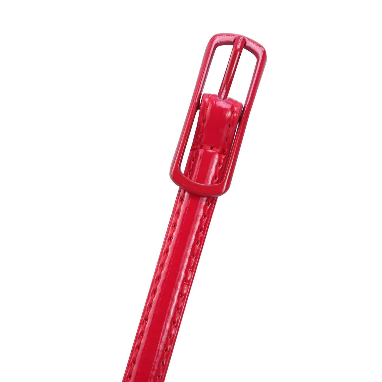 Selighting Women's Leather Belt Slim Women's Belt PU Leather for Dresses, red, Einheitsgröße