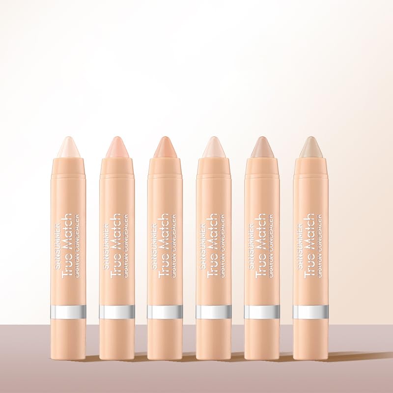 LIONDANCE 6pc Super-Blendable Crayon Concealer Moisturizing Eye Concealer To Cover Wrinkles And Dark Circles. Long-lasting Waterproof To Cover Tattoos