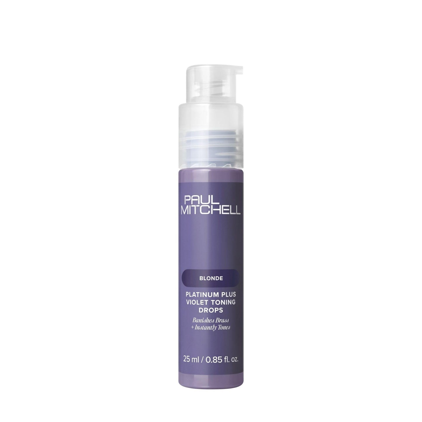 Paul Mitchell Platinum Plus Violet Toning Drops, Banishes Brass + Intensely Tones, Ideal for Blonde, Highlighted, Gray or Silver Hair, 0.85 fl. oz
