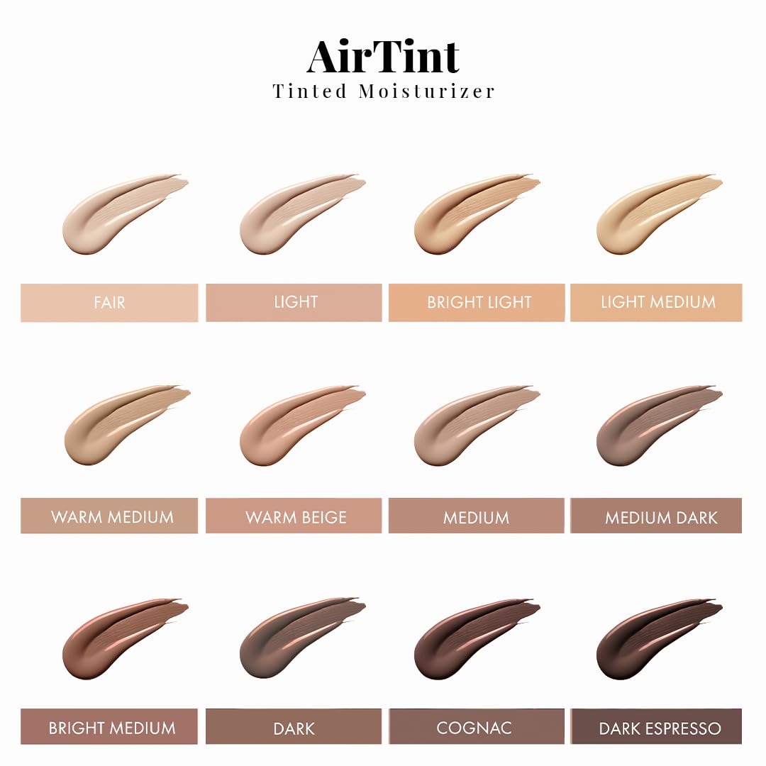 Jerome Alexander MagicMinerals AirTint Tinted Moisturizer AirBrush Spray Light | Tinted Moisturizer Spray with Anti-Aging Ingredients | Medium Dark
