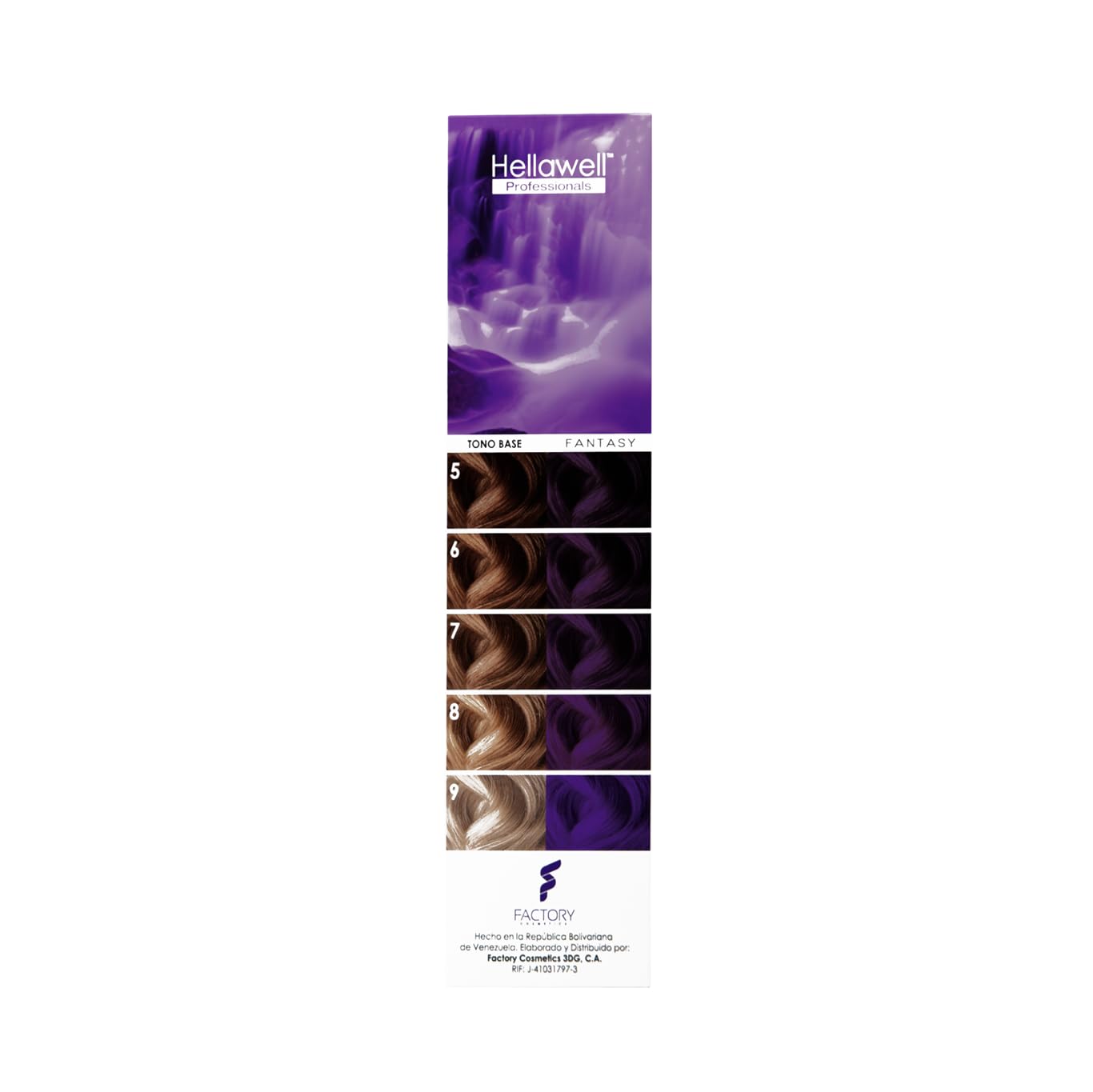 Hellawell Professional Hair Dye. Coverage Color Fantasy - Semi-permanent oxidation coloring cream. Purple 2.11oz.
