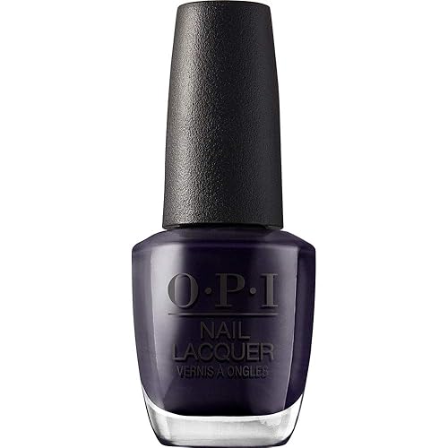 OPI Nail Lacquer Suzi & the Arctic Fox | Opaque Dark Gray Crème Chip Resistant Nail Polish | Iceland Collection