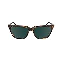 Calvin Klein Women's Sunglasses CK24537S - Milky Brown Havana with Solid Petrol Lens