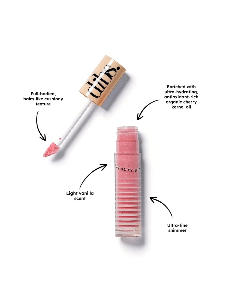 DIBS beauty Go To Glossy Balm Lip Gloss Topper, 0.20 Ounce (Effortless Pink)