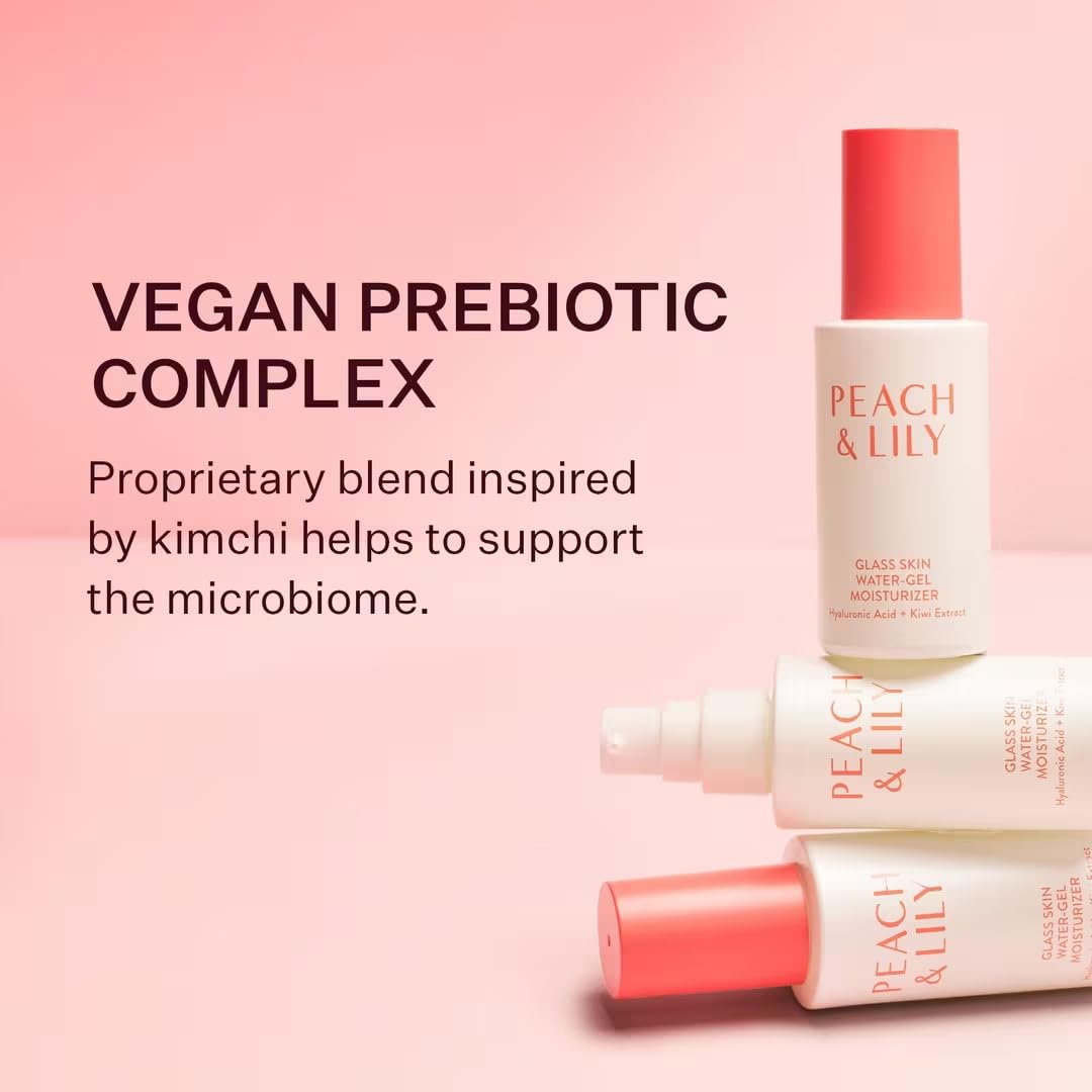 Peach & Lily - Glass Skin Water-Gel Moisturizer (1.69 ounces) - Hyaluronic Acid - Face Moisturizer - Lightweight & Oil Free - Chamomile, Kiwi, & Peach