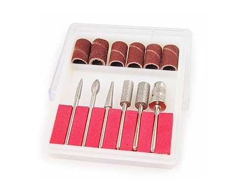 ZXUY 6pc Nail Drill Bits for Machine Replacement 3/32" Shank Size Acrylic Art