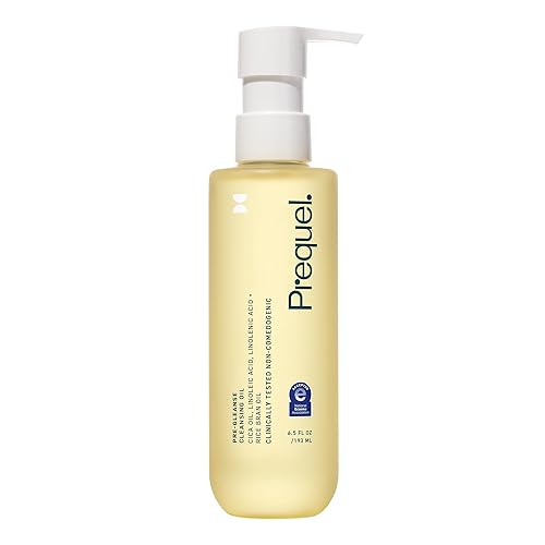 Prequel Skin Pre-Gleanse Oil Cleanser for Face. Double Cleansing Oil Skincare for Women with Cica and more. Non-Comedogenic Makeup Remover. Unscented