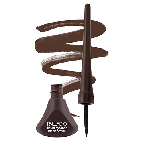 Palladio Liquid Eyeliner, Highly Pigmented and Waterproof Eyeliner, For Intense Eye Definition, Smear-proof Eyeliner Liquid, Includes Easy Grip Wand
