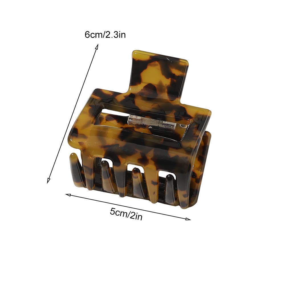 3PCS Hair Claw Celluloid Acetate Jaw Hair Claws, Tortoise Barrettes Shell Claws, Banana Clips tortoise Hair Clips,Leopard print Hair Barrettes